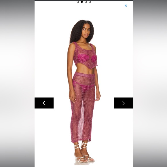 Pink Mesh Two-Piece Set - Picture 2 of 6